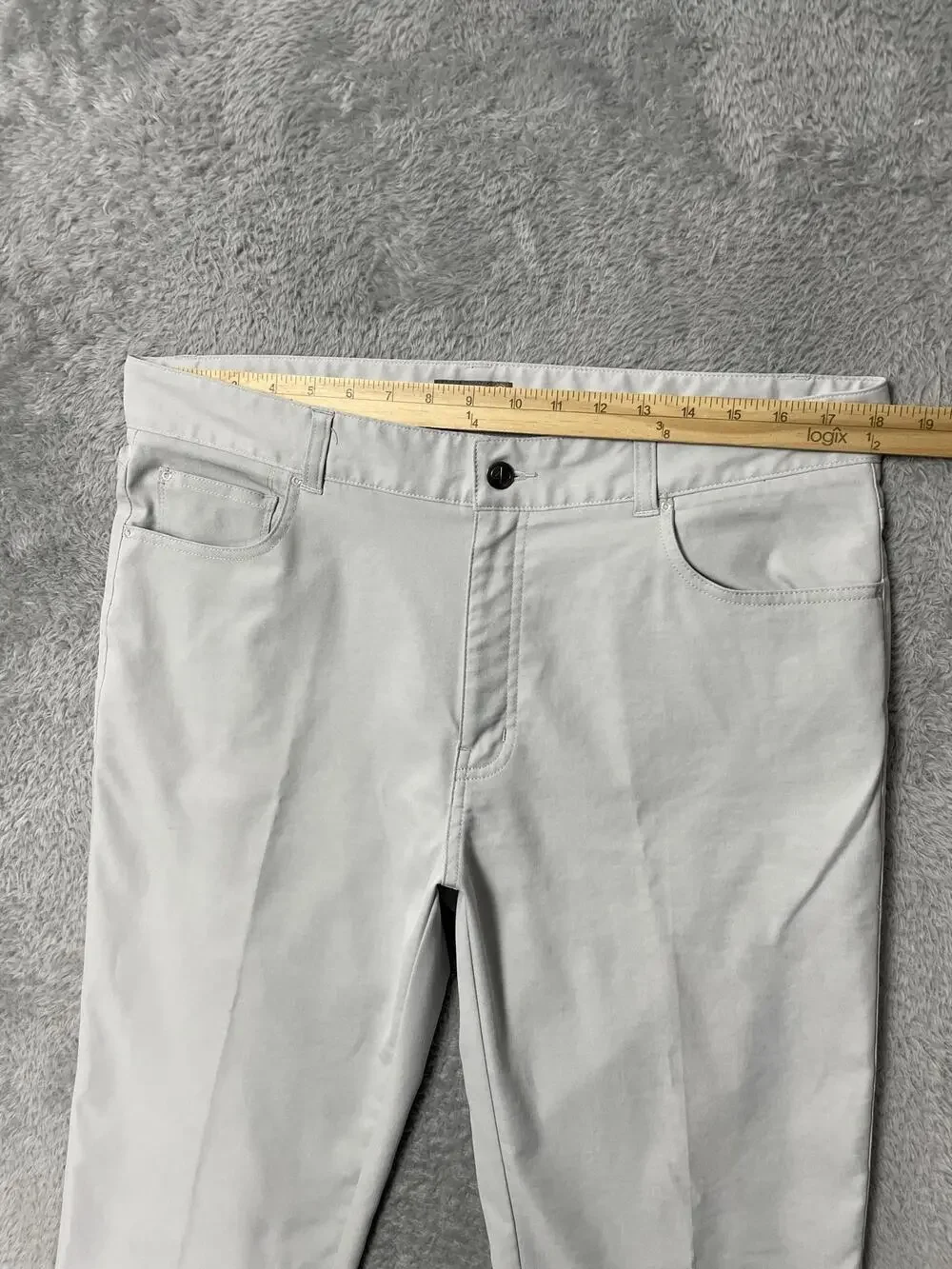 Peter Millar Pants Mens 36x32 Off White EB66 Performance Stretch Wicking Golf